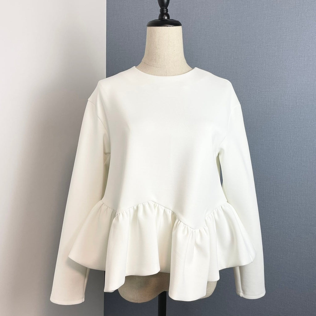 新品未使用　THETOE ガーデニアチュールフリルトップス　ホワイト Gardenia Tulle Frill Tops – THE TOÉ